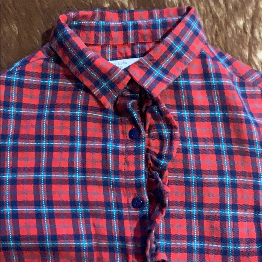 Girl’s Ruffle Button Down Top - Picture 3 of 5
